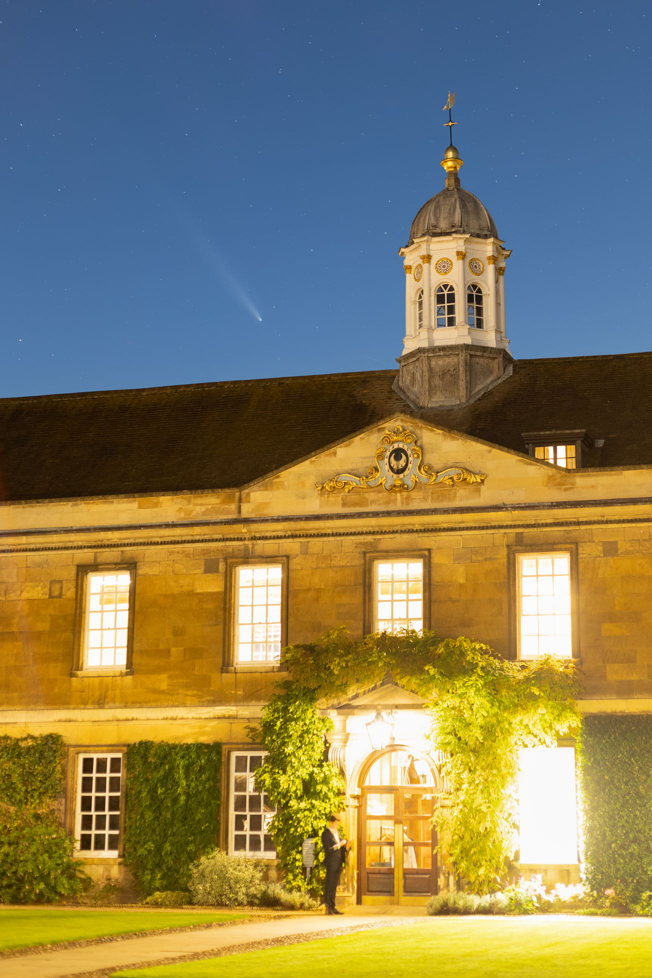 Comet C/2023 A3 above Trinity Hall