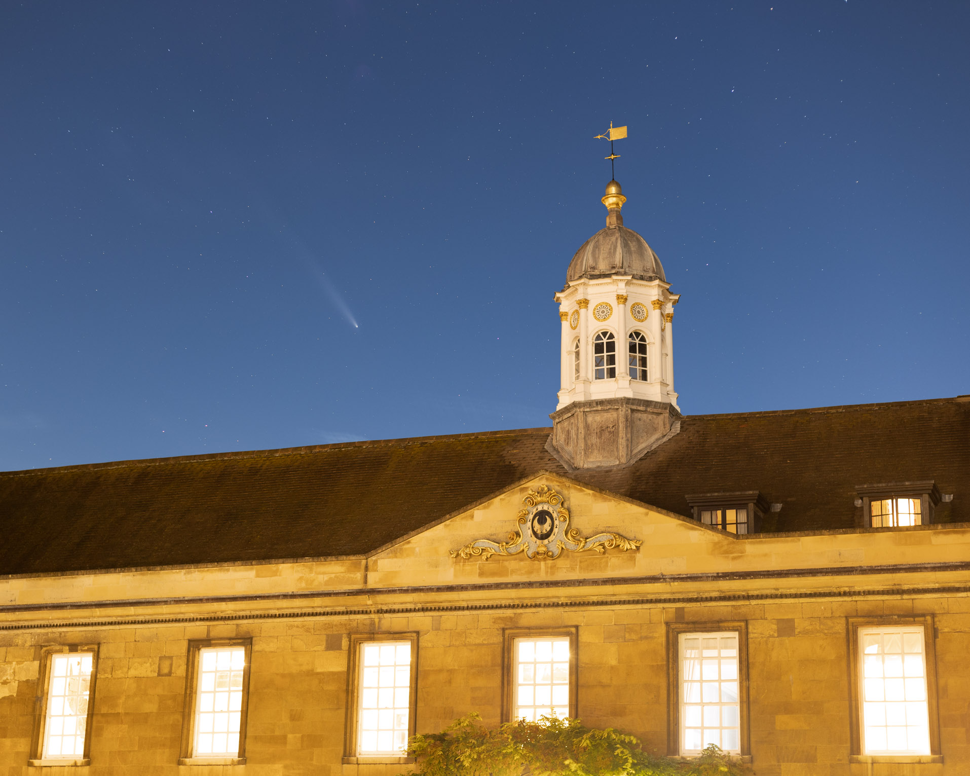 Comet C/2023 A3 above Trinity Hall